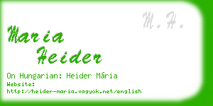 maria heider business card